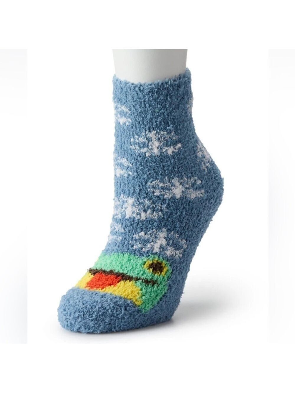 Kohls Shine holiday frog themed fuzzy sock
